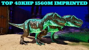 ARK Survival Ascended PvE PC/XBOX/PS5 Top Stats Tron Rex 43kHp 1560m Imprinted - Picture 1 of 11