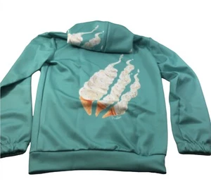 Girls Green Unicorn Over the Head Hoody Size Medium - Picture 1 of 5