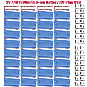2S 7.4V 1300mAh Li-ion Battery JST Plug USB for RC Helicopter F645 Road Truck DE - Bild 1 von 58