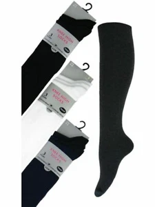 Ladies Knee High Cotton Rich School Longer Length Boot Socks (lot) UK 4-6 - Picture 1 of 1