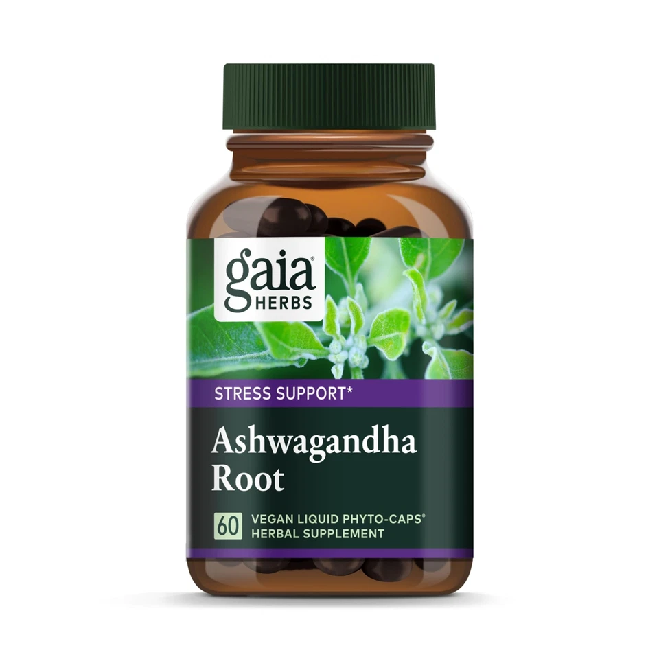Raíz de Ashwagandha de Hierbas Gaia, para Alivio del Estrés, Apoyo Inmunológico, Energía Equilibrada Foto 1 de 4