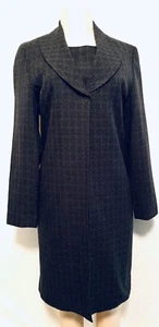 Harve Benard 2 PC 100% Polyester Dress Suit Jacket Gray Stripped Size 8 - Foto 1 di 8