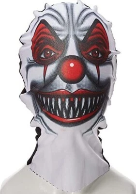 Creepy Hooded SHEER STRETCH ZOMBIE MASK Morph Costume-CLOWN-Sugar Skull-CHOOSE 1 - Image 1 of 4