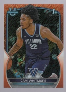 2023 Bowman University 1st Bowman CAM WHITMORE #22 Orange Shimmer Refractor /25 - Picture 1 of 2