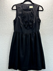 Review Womens Dress Size 10 Black Shimmery Sleeveless Ruffle Office to Occasion