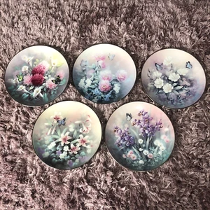 5x Jewels of the Flowers Knowles Collector Plates - Tan Chun Chiu 8.5" Butterfly - Picture 1 of 14