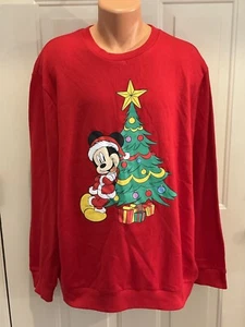 DISNEY, Unisex, Size XL (46-48), Christmas, Mickey Mouse Fleece Sweatshirt. NEW - Picture 1 of 10