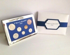 64th Birthday, Anniversary or Retirement Gift. 1961 Coin Year Set; Gift Boxed - Picture 1 of 5