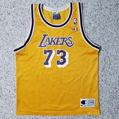 Camiseta De Colección Dennis Rodman Juvenil Grande 14-16 Campeón Los Angeles Lakers #73 Foto 1 de 4