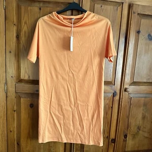 COS Dress Short Sleeve Cotton Orange Size XS BNWT - Picture 1 of 8