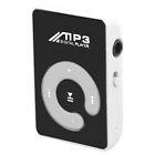 Mini Mirror Clip USB Digital Mp3 Music Player Support 8GB SD TF Card White A5Q4