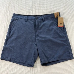 Vans Hybrid Shorts Mens 36 Blue Swim Trunks Hiking Outdoor Active Quick Dry NWT - Picture 1 of 15