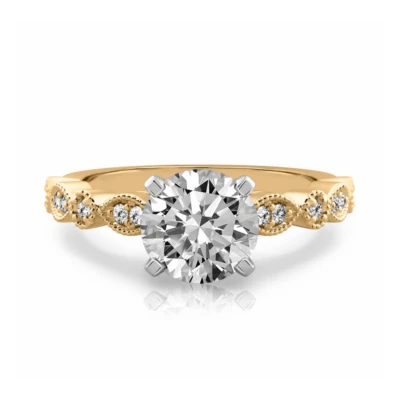 Anillo de oro amarillo de 18 quilates 1,18 quilates IGI laboratorio cultivado... - Imagen 1 de 4