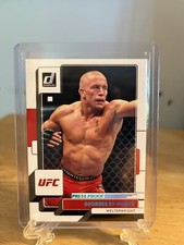 2023 Panini Donruss UFC #171 Georges St-Pierre Press Proof Teal Parallel Legend