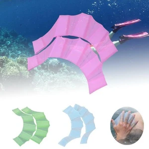 Alta Calidad 1 Par Silicona Equipo de Natación Aletas Mano Paleta Web Aletas Guantes - Imagen 1 de 17