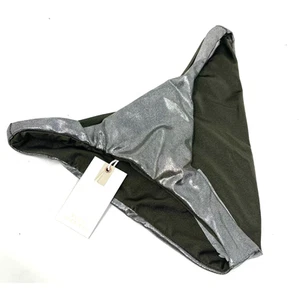 Good American Foil Better Bikini Parte inferior inversa Lámina tormentosa Talla 4 US XL - Imagen 1 de 9