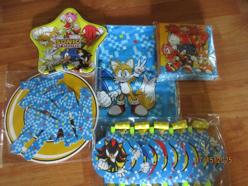 Sonic The Hedgehog Birthday Party Supplies Multi-color 4pc Lot Birthday Express