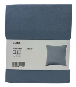 IKEA GURLI 100% Cotton 20"x 20" DUSTY BLUE Pillow Cushion Cover NEW WITH TAGS - Picture 1 of 2