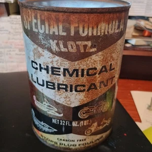 VINTAGE KLOTZ SPECIAL FORMULA CHEMICAL / RACING LUBRICANT QUART CAN FULL 30-50 - Picture 1 of 5