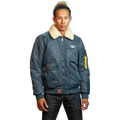 NEW Top Gun CWU-45P Nylon Flight Jacket with Fur Collar: Unmatched Winter Comfor - Image 1 of 4