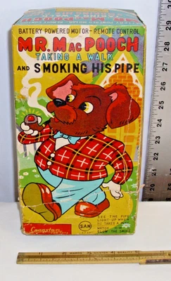 SOLO CAJA DE JUGUETE CON BATERÍA DE HOJALATA CRAGSTAN MR. MAC POOCH SAN JAPAN Foto 1 de 4