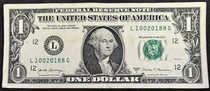 2017 A San Francisco $1 Bill October 8th 2018 Birthday/Anniversary Low Sum 20 No - Picture 1 of 2