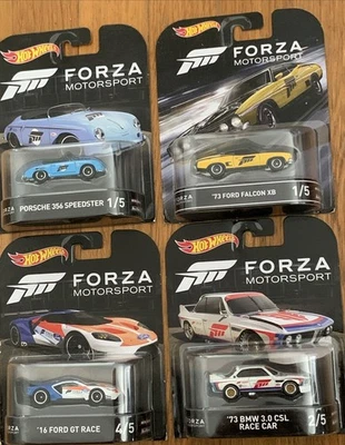 HOT WHEELS 2017 FORZA MOTORSPORT PREMIUM PARTIAL SET LOT OF 4 CARS - Image 1 of 4