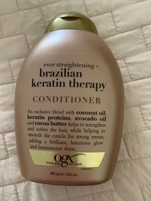 13 Oz OGX Brazilian Keratin Therapy Hair-Smoothing Straightening Conditioner - Image 1 of 2