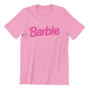 BARBIE Classic Logo Unisex T-Shirt on 100% Soft Ring Spun Coton Tees - Picture 1 of 7