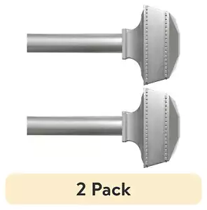 (2 pack) Mainstays 3/4" Nickel Knob Adjustable Single Curtain Rod Set, 30"-84" - Picture 1 of 5