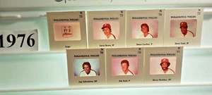Philadelphia Phillies 1976 MLB Made TV card /slide nr set 7/10 Carlton Bowa Cash - Picture 1 of 1