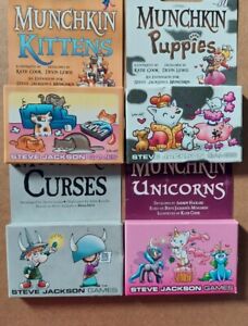 Munchkin Card expansion Bundle Kittens, Puppies, Curses & Unicorns Steve Jackson