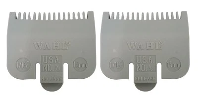 (2) WAHL #3137-101 GRAY COLOR CODED CLIPPER Guide Comb 1/16" ATTACHMENT - Image 1 of 2