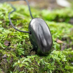Real Shungite pendant "Nature" made of Authentic shungite Karelian stone, Tolvu - Picture 1 of 8