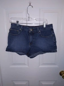 Ralph Lauren Retro Vintage Women's Blue Denim Jean Saturday Shorts Size 6 Y2k 90 - Picture 1 of 9