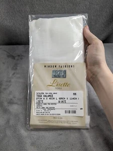 Vintage JC Penney Lissette White Curtain Panel Curtain Drape 27"x45" - Picture 1 of 2