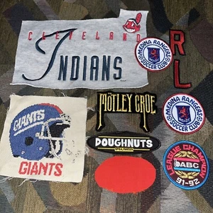 Lot of 10 Vintage Patches NFL Motley Crue Giants Medina Ohio Soccer Patch Work - Picture 1 of 5
