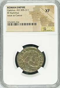 305-311 AD Galerius BI Nummus Issue as Caesar NGC XF EF Extra Fine Story Vault - Photo 1 sur 4