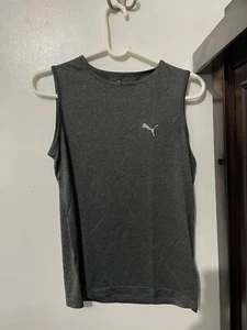 Boy's Puma Athletic Sleeveless Gray Shirt Size 14-16 - Picture 1 of 2