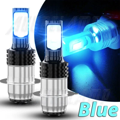 For Kawasaki Prairie 360 2003-13 H6 8000K Blue LED Headlight Bulbs Lights Bulbs - Image 1 of 4