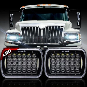 Newest Pair 7x6" 5x7" Led Headlight Hi/Lo For International IHC 5600i 9200 9400i - Picture 1 of 11