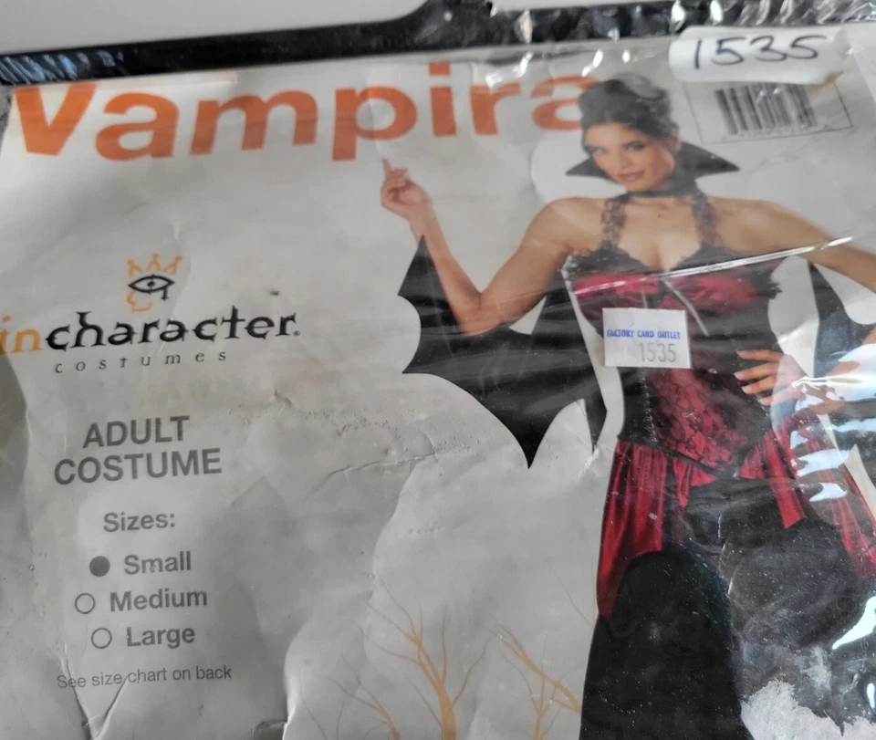 Disfraz de vampiro victoriano adulto InCharacter talla Pequeño Foto 1 de 4