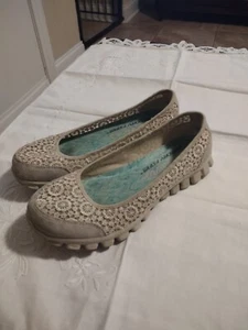 Skechers EZ flex 2 flight womens memory foam flats natural gray size 6.5 22836 - Picture 1 of 5