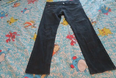 Pantalones de mezclilla negros Emporio Armani Robert Super Slim Fit para hombre talla 38x30 Foto 1 de 4