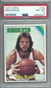 Tarjeta de baloncesto Topps 1975 #103 Mike Newlin, clasificación de los Houston Rockets PSA 8 - Imagen 1 de 1