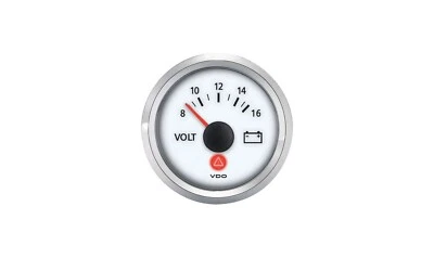 VDO SWITZERLAND MARINE 12V VOLTMETER WHITE - Image 1 of 4