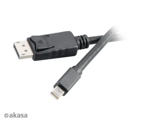 Akasa AK-CBDP02-20BK Mini DisplayPort to DisplayPort Cable 2M - Picture 1 of 1