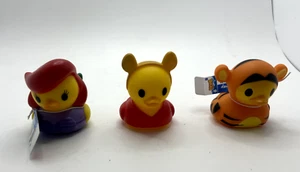 3 Disney Duckz Rubber Duckies Ariel Tigger Pooh Small With Tags By Jazwares - Picture 1 of 10