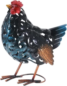 Rooster Metal Statue Sculpture Outdoor Indoor Garden Lawn Yard Ornament Decor - Picture 1 of 7