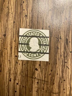 DR JIM STAMPS US 1917 #U420D PRECANCEL BENJAMIN FRANKLIN BEN 1c CUT SQUARE - Image 1 of 2